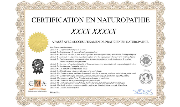 Formation Naturopathe Certifiante - École de Naturopathie